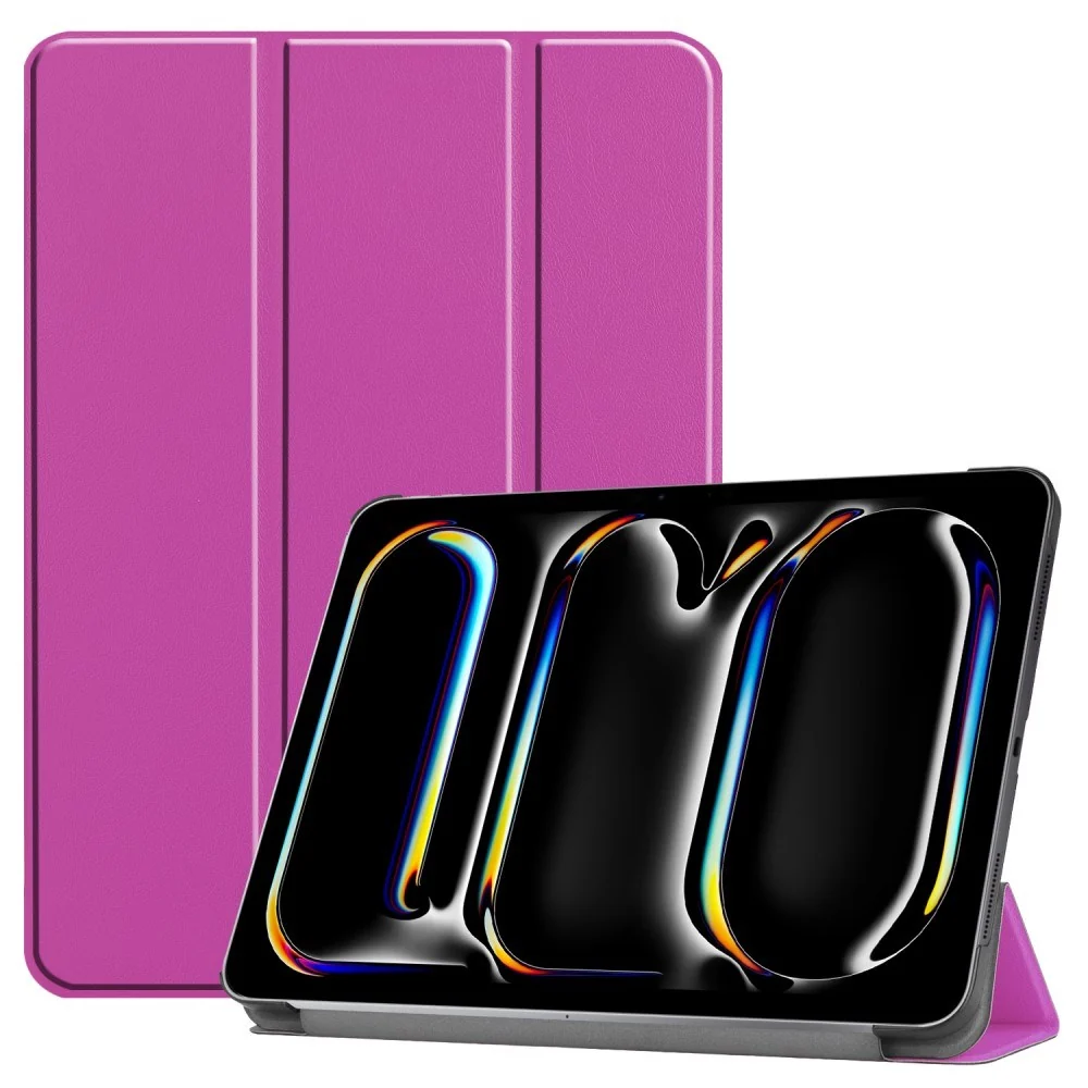 EIDERWOOD iPad Pro 11" (2025 / 2024) Tri-Fold Skinn Flip Deksel – Lill v:4664076 EIDERWOOD iPad Pro 11" (2025 / 2024) Tri-Fold Skinn Flip Deksel – Lill v:4664076