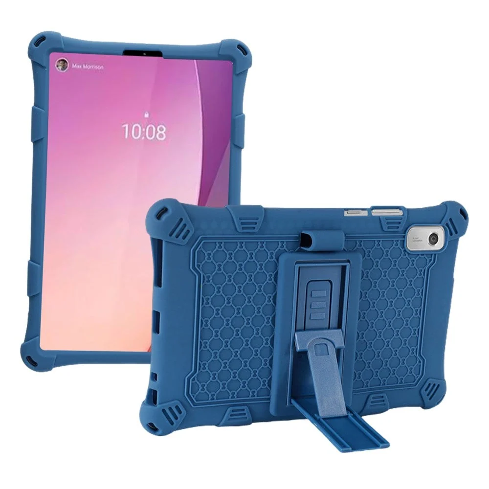 Lenovo Tab M9 Silikon Deksel m. Stativ - Blå v:6467096