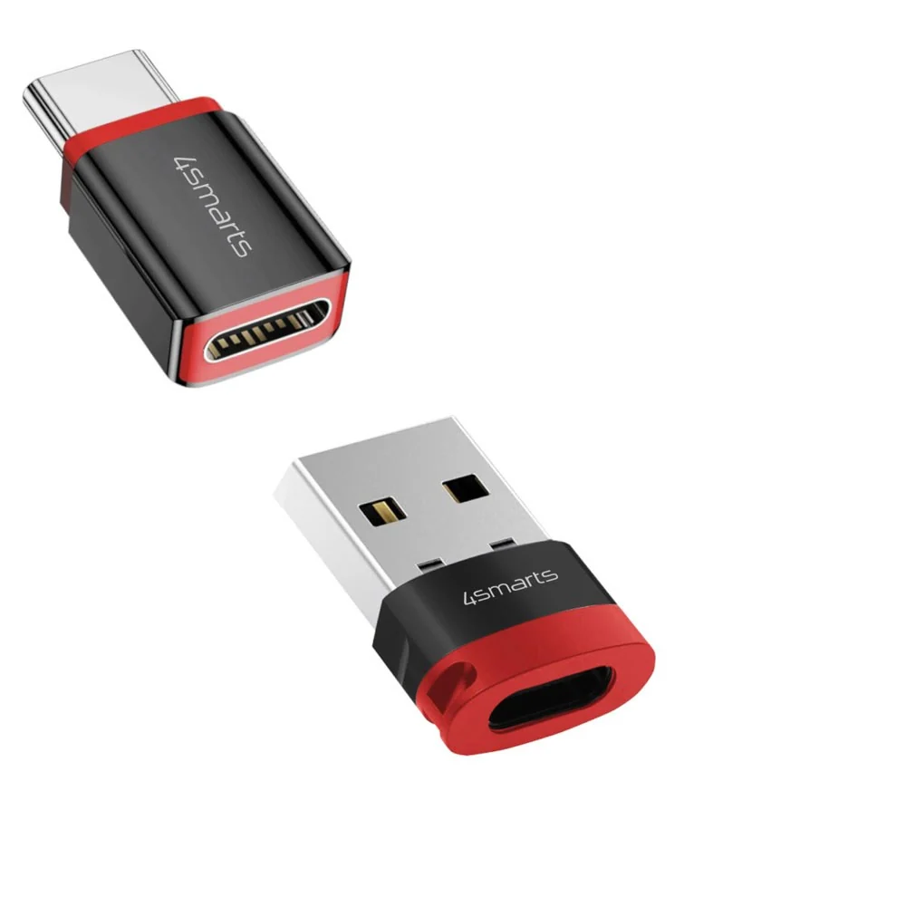 4smarts USB-C til USB-A / USB-C Data Blocker Adapter Sett – 2 stk – Sv v:8252720