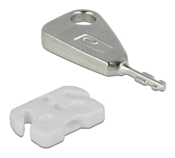 DeLOCK Lås for USB-porter, 5 USB-låser, 2 nøkler, hvit v:5700030