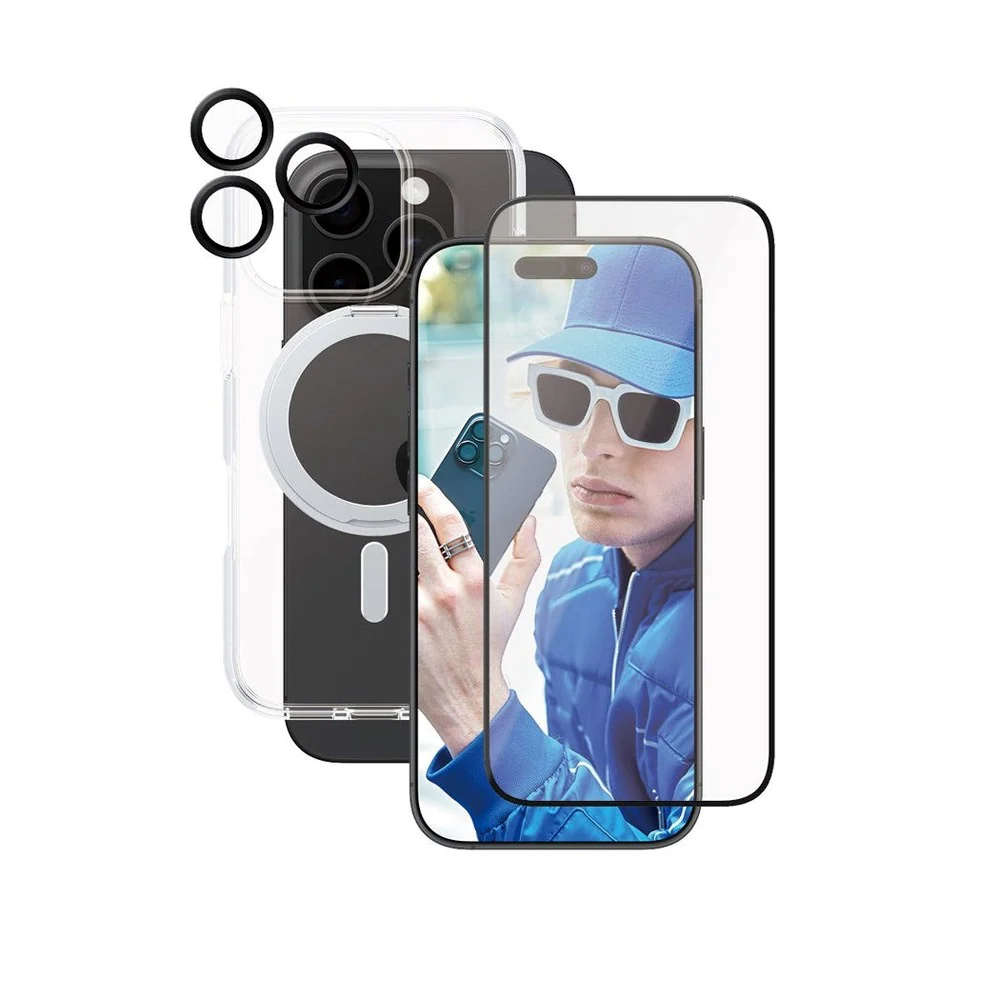 CARE by PanzerGlass iPhone 16 Pro 3-i-1 Ceramic Bundle – Gjennomsiktig v:5651956