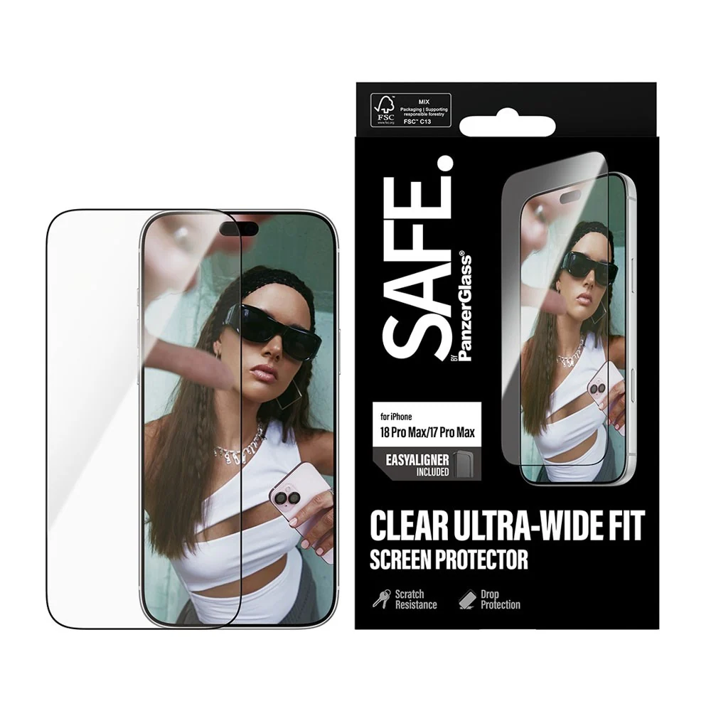 iPhone 18 Pro Max / 17 Pro Max SAFE by PanzerGlass Ultra-Wide Fit Skje v:3069923 iPhone 18 Pro Max / 17 Pro Max SAFE by PanzerGlass Ultra-Wide Fit Skje v:3069923