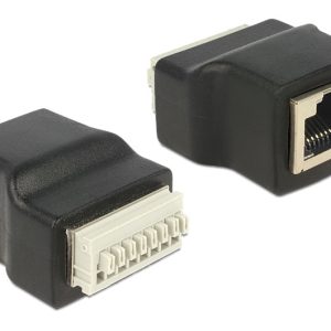 DeLOCK RJ45 rekkeklemmeadapter, skrueløs, RJ45 hunn v:1988082 DeLOCK RJ45 rekkeklemmeadapter, skrueløs, RJ45 hunn v:1988082