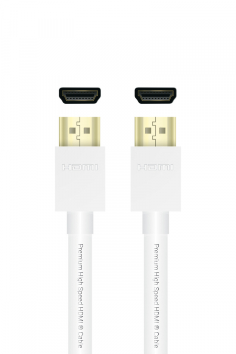 QNECT Premium høyhastighets HDMI m/Ethernet 4K UHD 18 GB, 2 m, Vit v:5557830
