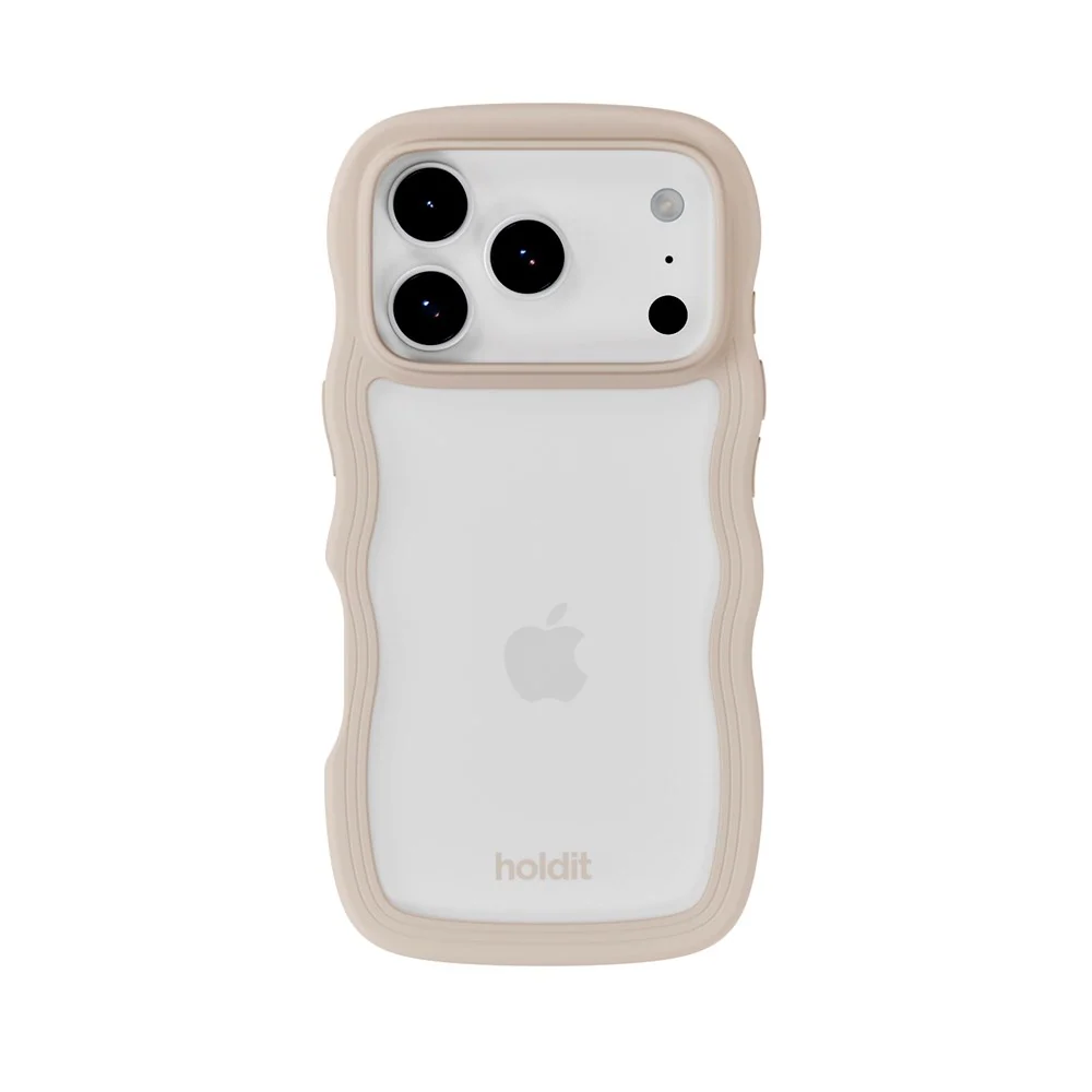 Holdit iPhone 18 Pro / 17 Pro Wavy Deksel – Light Beige / Transparent v:7498801 Holdit iPhone 18 Pro / 17 Pro Wavy Deksel – Light Beige / Transparent v:7498801