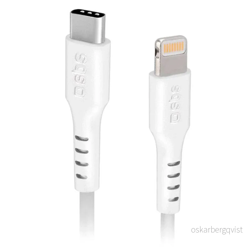 SBS USB-C til Lightning Kabel - 2 Meter - MFI - 480 Mbit/s - Hvit v:8365682