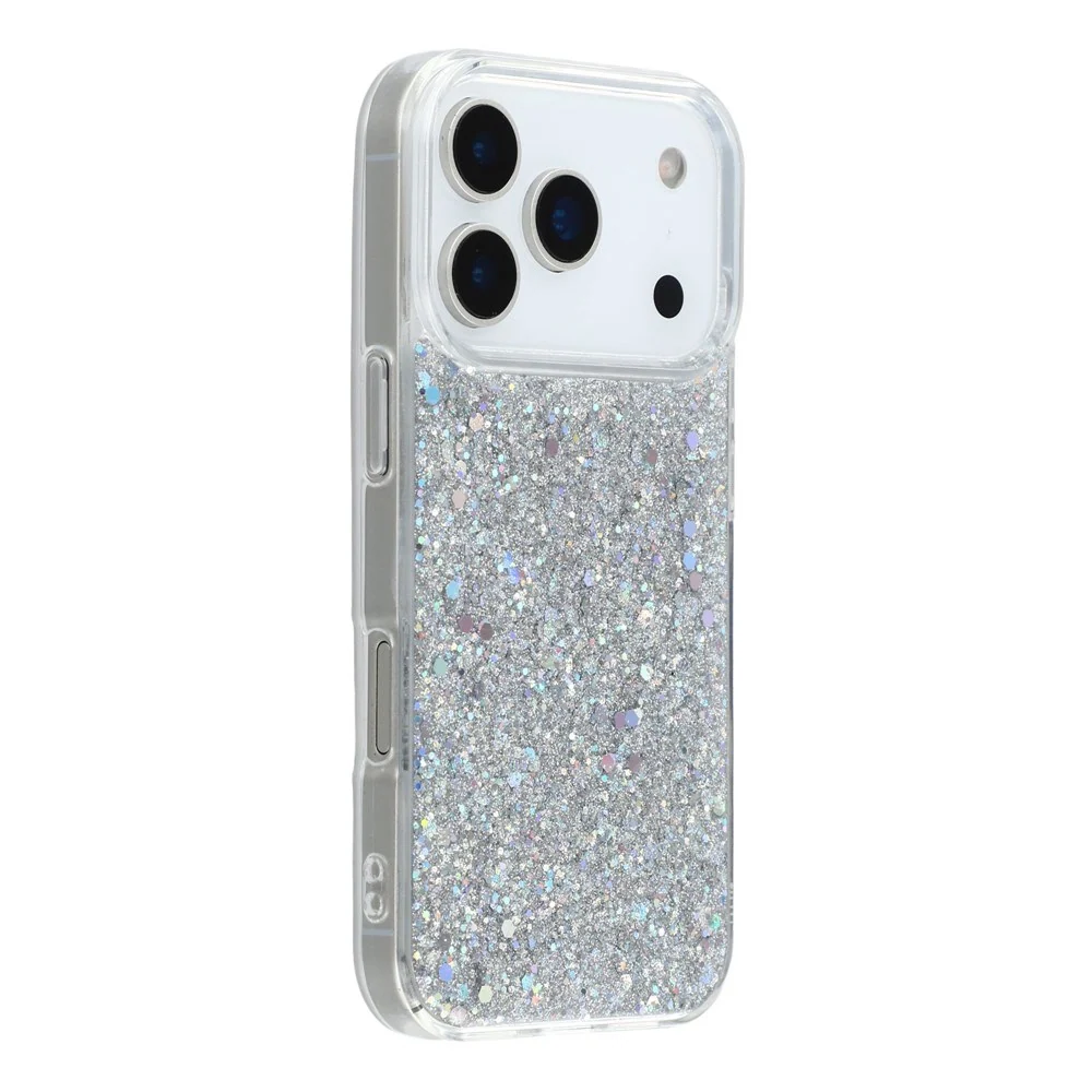 EIDERWOOD iPhone 17 Pro Glitter Deksel - Sølv v:9964990