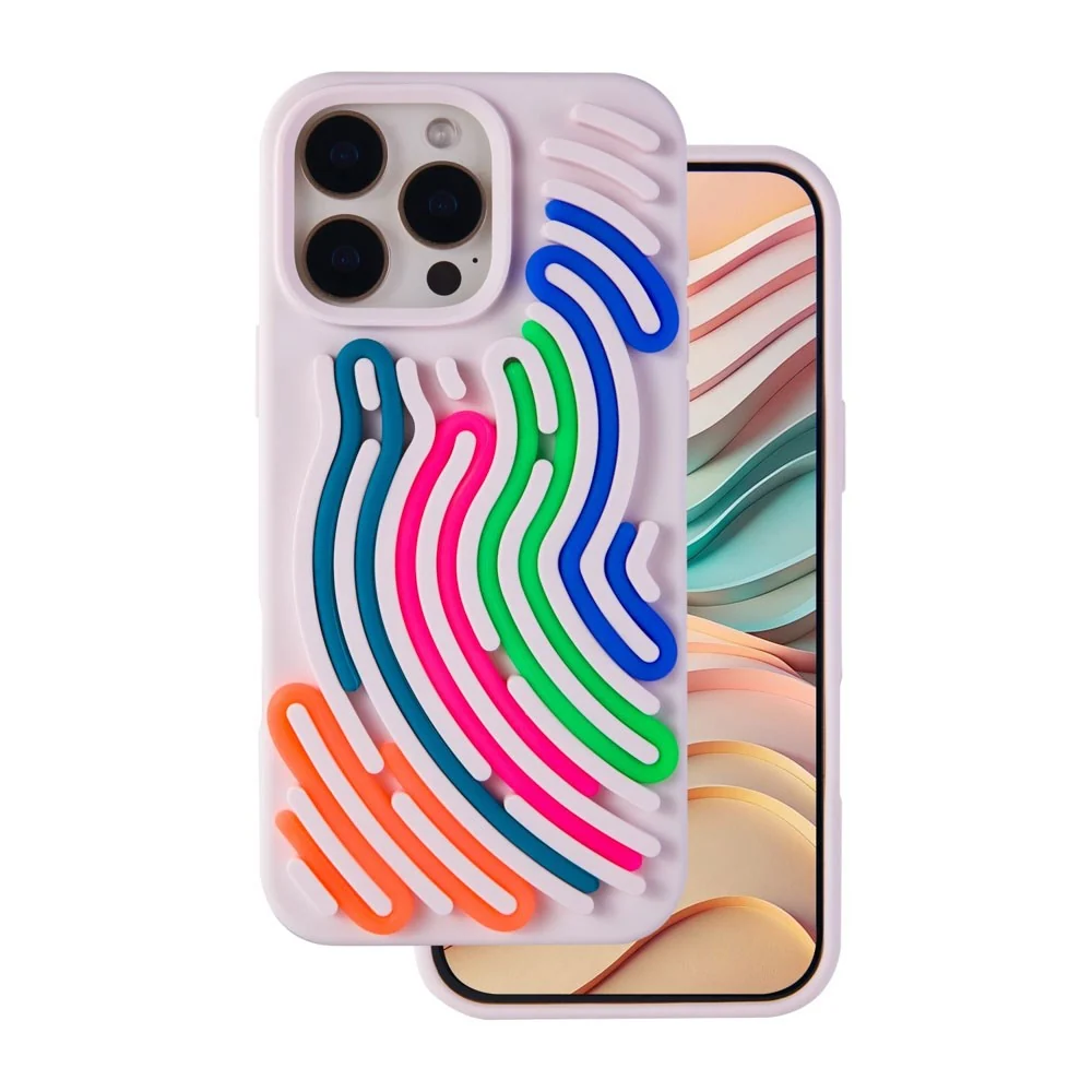 iPhone 16 Pro Max TFO DIY Snake Silikon Deksel - Rosa v:280235
