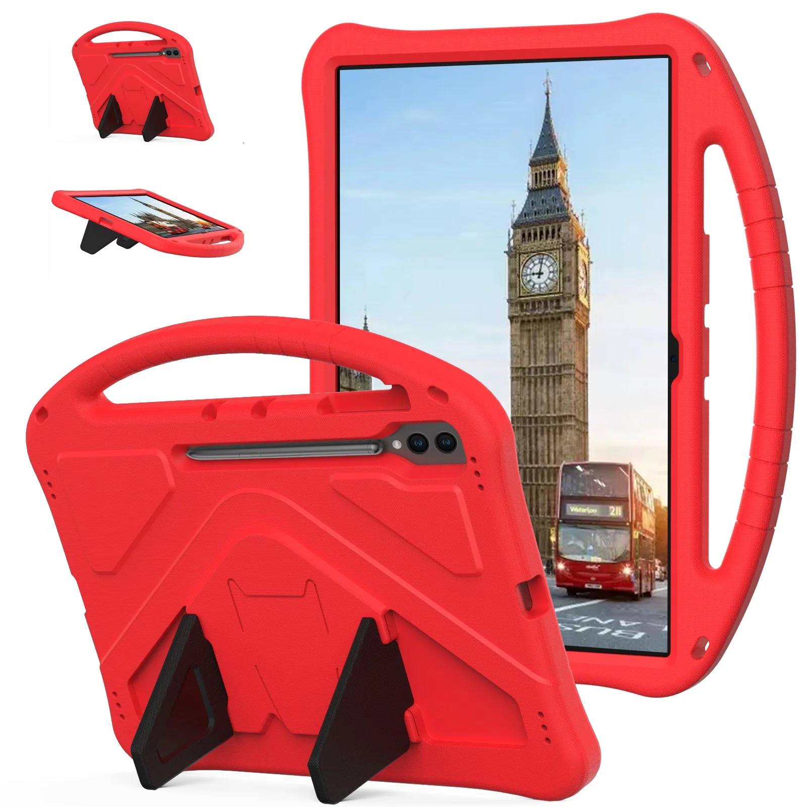 EIDERWOOD Samsung Galaxy Tab S10 Ultra Barneskrin med Kickstand – Rød v:8380390 EIDERWOOD Samsung Galaxy Tab S10 Ultra Barneskrin med Kickstand – Rød v:8380390