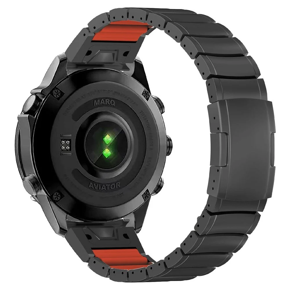 Universal Garmin 26mm QuickFit EIDERWOOD Titanium Reim m. Farget Silik v:7546883 Universal Garmin 26mm QuickFit EIDERWOOD Titanium Reim m. Farget Silik v:7546883