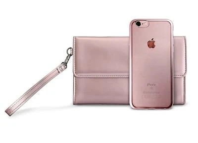 PURO Satin Deksel Og Taske iPhone 7 - Rosa Guld v:5964305
