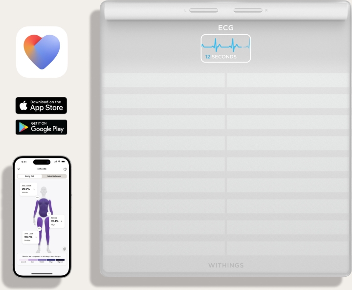 Withings Body Scan smartvekt, hvit v:2220557
