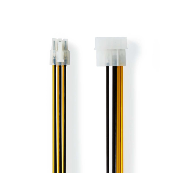 Nedis Intern Strømkabel | Molex Han | PCI Express Han | Gull belagt | 0.20 m | Rund | PVC | Gul / Sort | Konvolutt v:5672585