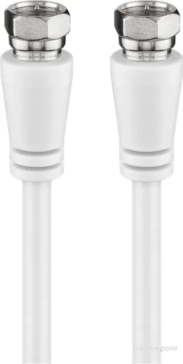 Goobay SAT-antennekabel (klasse A+, >95 dB), 3x skjermet F-plugg > F-plugg (helskjermet), 2 m v:3746643