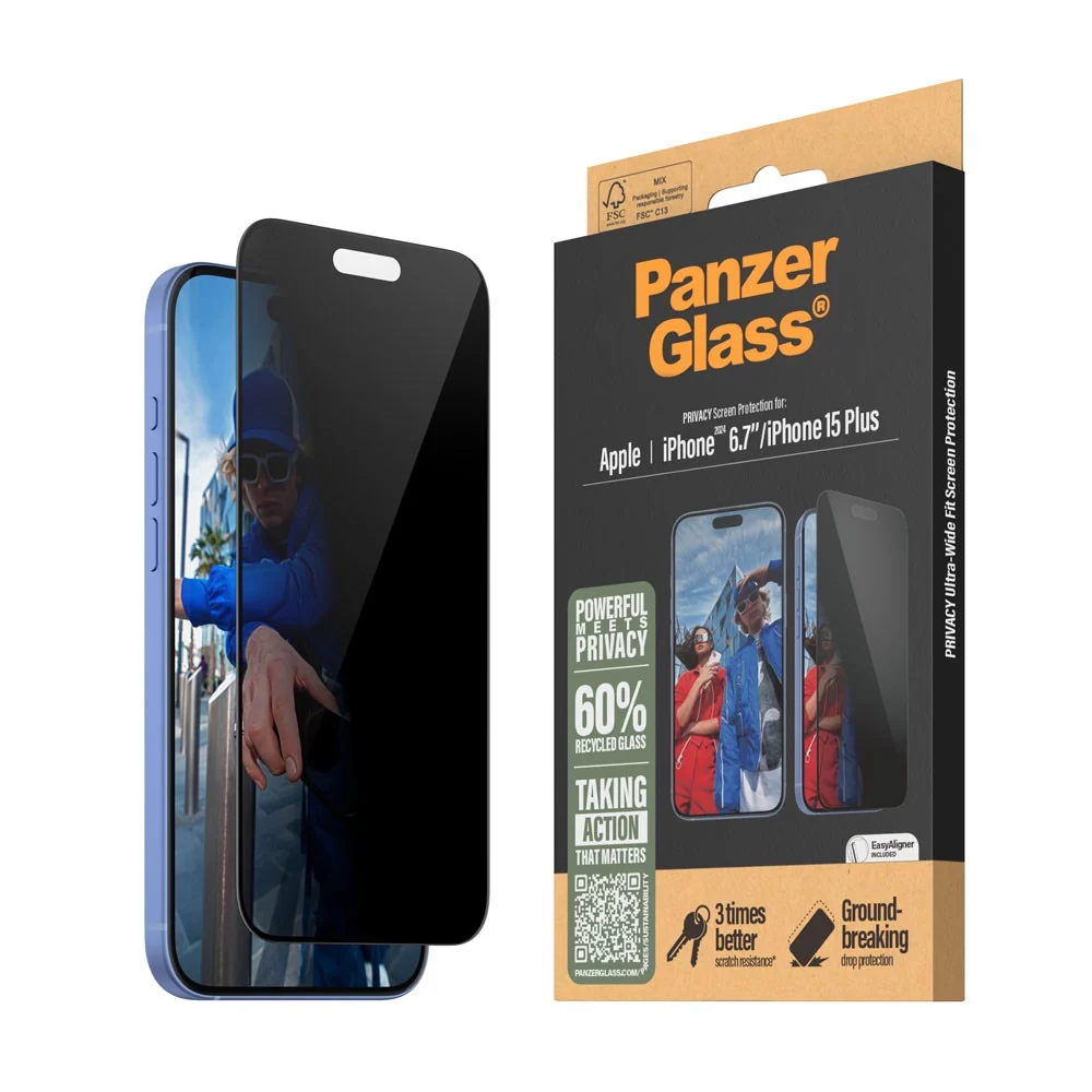 iPhone 15 Plus / 16 Plus PanzerGlass Ultra Wide Fit Skjermbeskyttelse v:7429477 iPhone 15 Plus / 16 Plus PanzerGlass Ultra Wide Fit Skjermbeskyttelse v:7429477