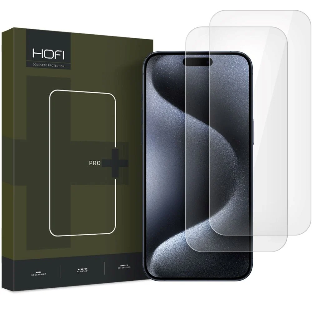 iPhone 17 Pro / 16 Pro Hofi Glass Pro+ Skjermbeskytter – 2 Stk. – Case v:2201199 iPhone 17 Pro / 16 Pro Hofi Glass Pro+ Skjermbeskytter – 2 Stk. – Case v:2201199