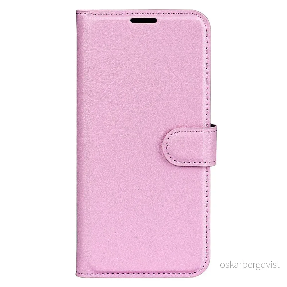 EIDERWOOD Xiaomi 14T Pro Litchi Skin Flip Deksel med Lommebok - Rosa v:6228492