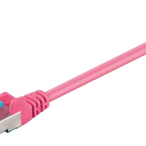 Goobay Kretskabel CAT 6A, S/FTP (PiMF), magenta, 0,25 m kobberleder (CU), halogenfri kappe (LSZH) v:4034382 Goobay Kretskabel CAT 6A, S/FTP (PiMF), magenta, 0,25 m kobberleder (CU), halogenfri kappe (LSZH) v:4034382