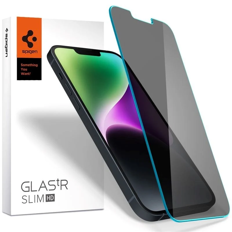 iPhone 14 / 13 / 13 Pro Spigen EZ Fit Glas.tR Skjermbeskytter med Priv v:1840128 iPhone 14 / 13 / 13 Pro Spigen EZ Fit Glas.tR Skjermbeskytter med Priv v:1840128