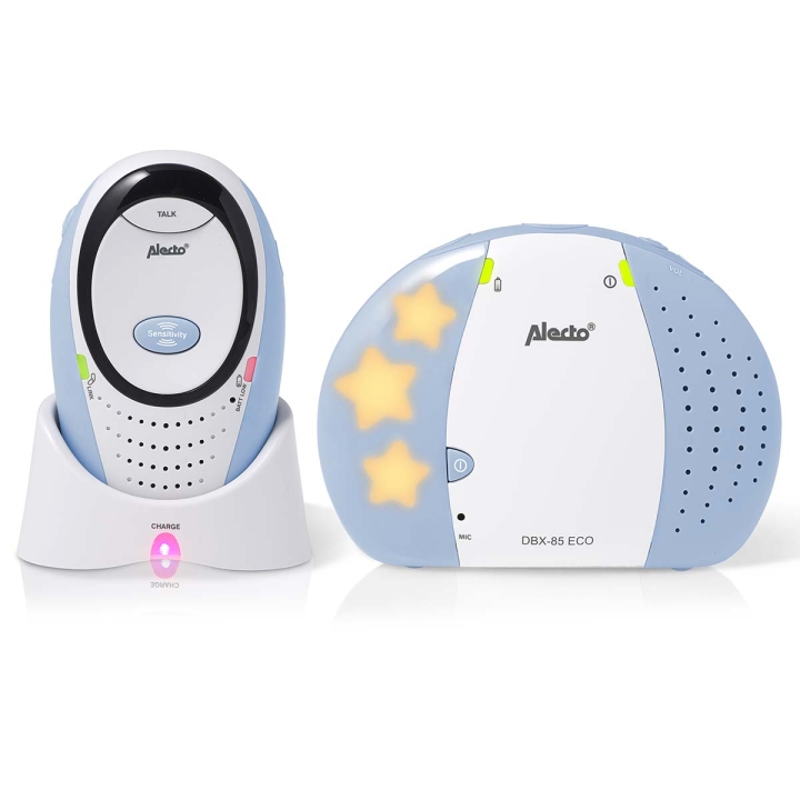 Alecto DBX-85 ECO Full Eco DECT babymonitor hvit/blå v:7189456 Alecto DBX-85 ECO Full Eco DECT babymonitor hvit/blå v:7189456