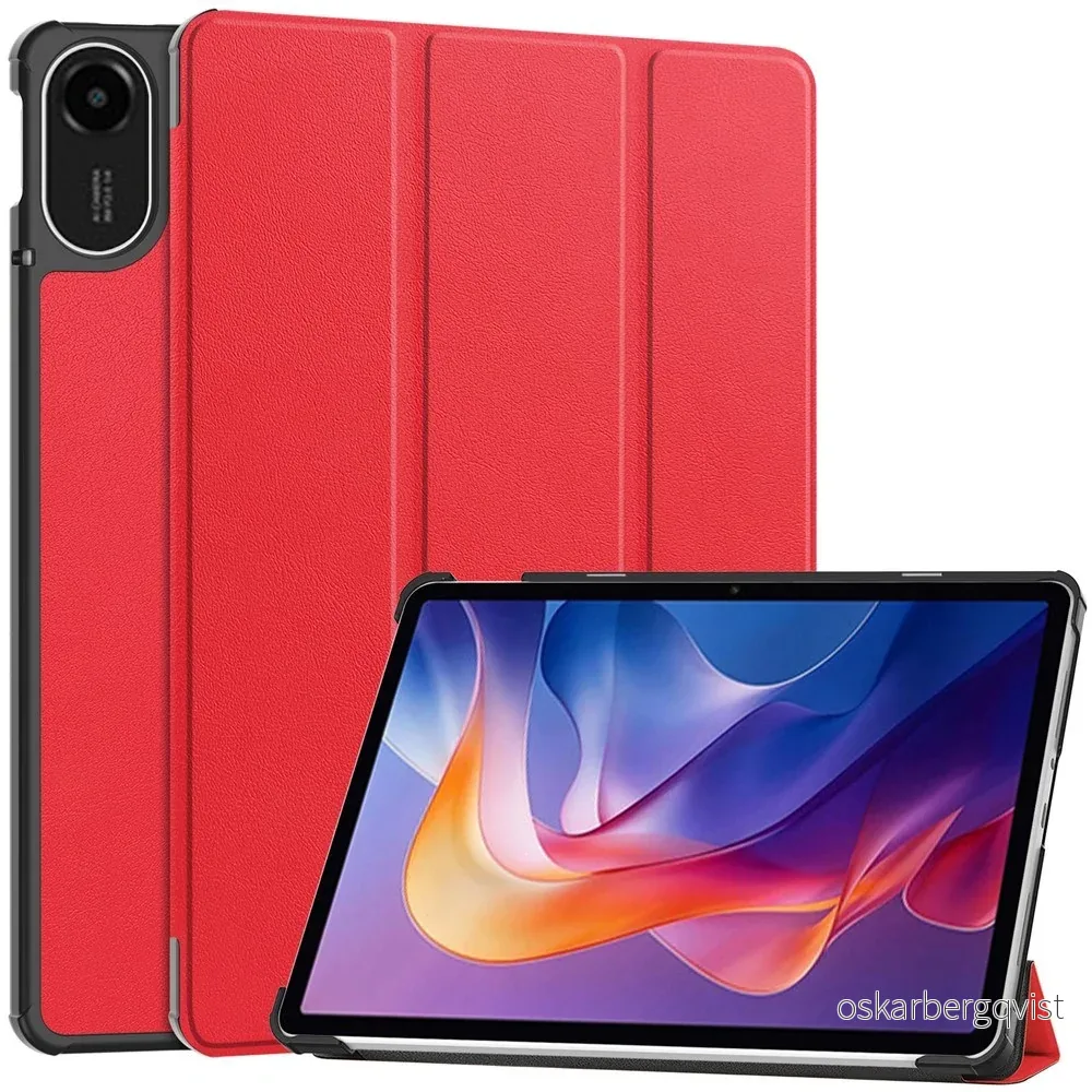 Xiaomi Redmi Pad 2 EIDERWOOD Kunstskinn Flipp Deksel - Rød v:7755267