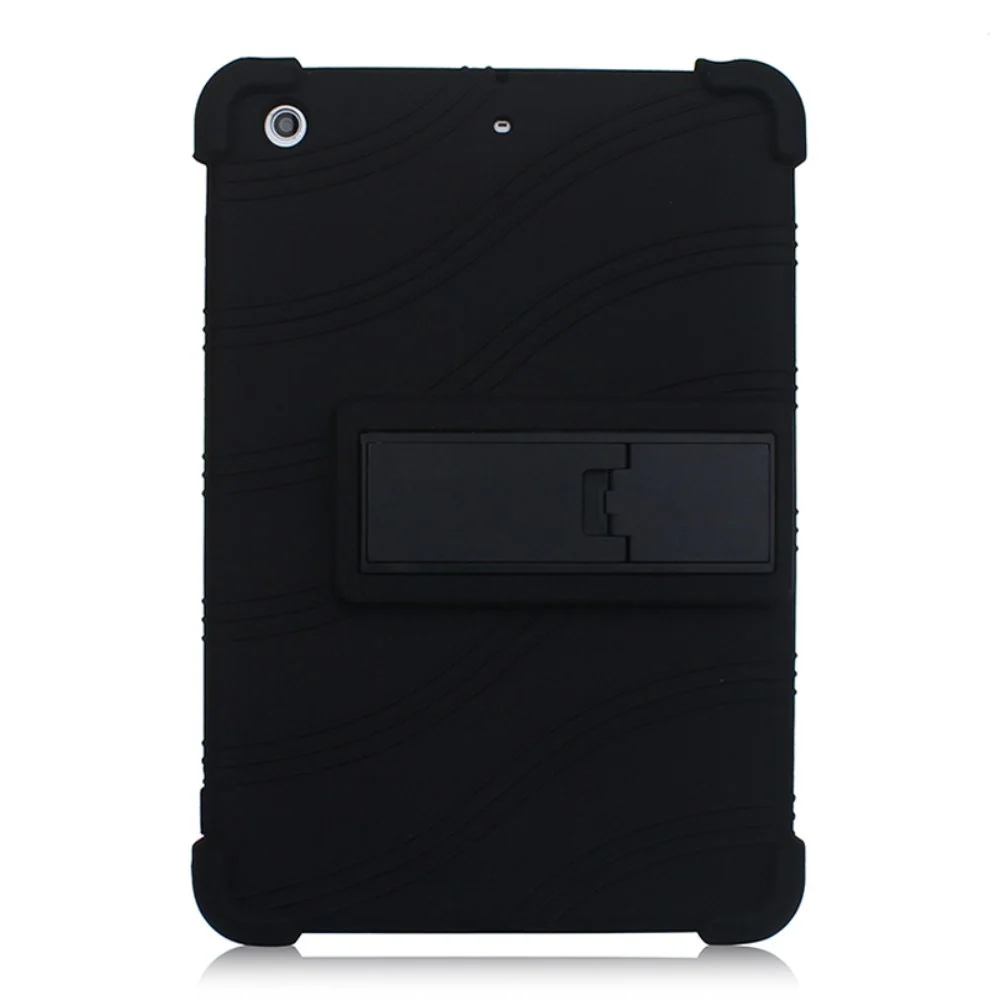 EIDERWOOD iPad Mini 3 / 2 / 1 Silikon Deksel m. Stativ - Svart v:7324725