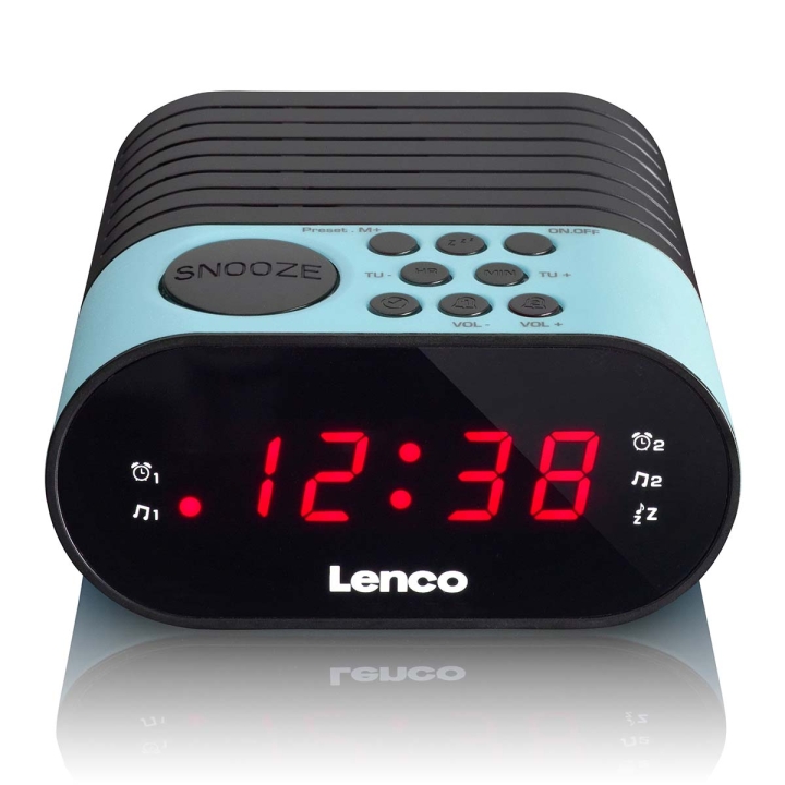 Lenco Klokkeradio Blå v:3331086