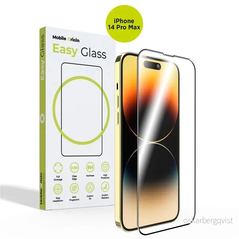 iPhone 14 Pro Max Mobile Origin EasyGlass Skjermbeskytter - Gjennomsik v:634678