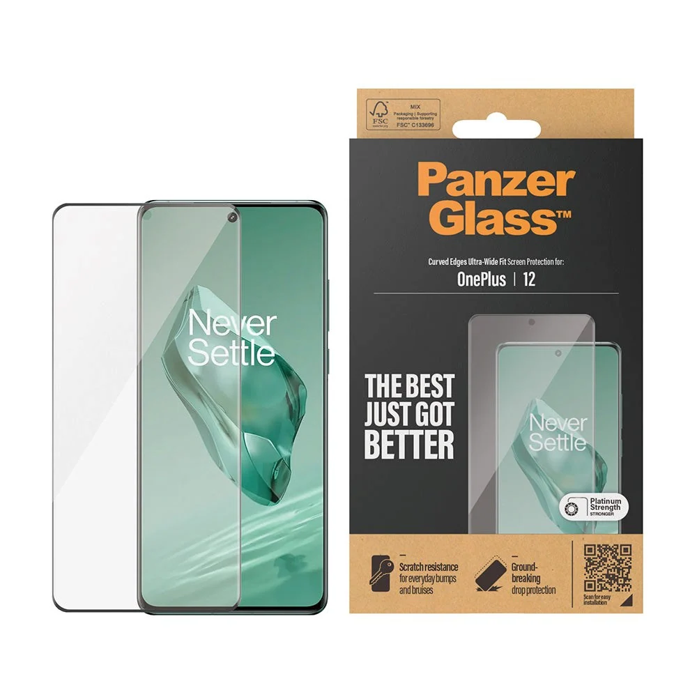 OnePlus 12 PanzerGlass Ultra Wide Fit Skjermbeskyttelsesglass – Platin v:1880056 OnePlus 12 PanzerGlass Ultra Wide Fit Skjermbeskyttelsesglass – Platin v:1880056
