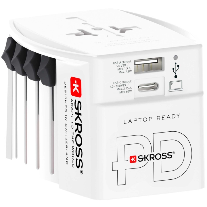 SKROSS Verdensadapter MUV USB AC65PD 1xUSB-C PD + 1xUSB-A 65W v:3401172