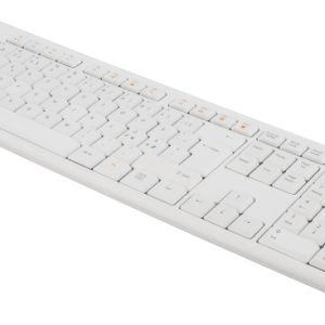 DELTACO Tastatur, nordisk layout, USB, 1,1 m kabel, hvit v:6382308