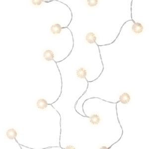 Goobay 20 LED-lyskæde Snowball med timerfunksjon, varmhvit (3000 K), batteridrift v:4958714