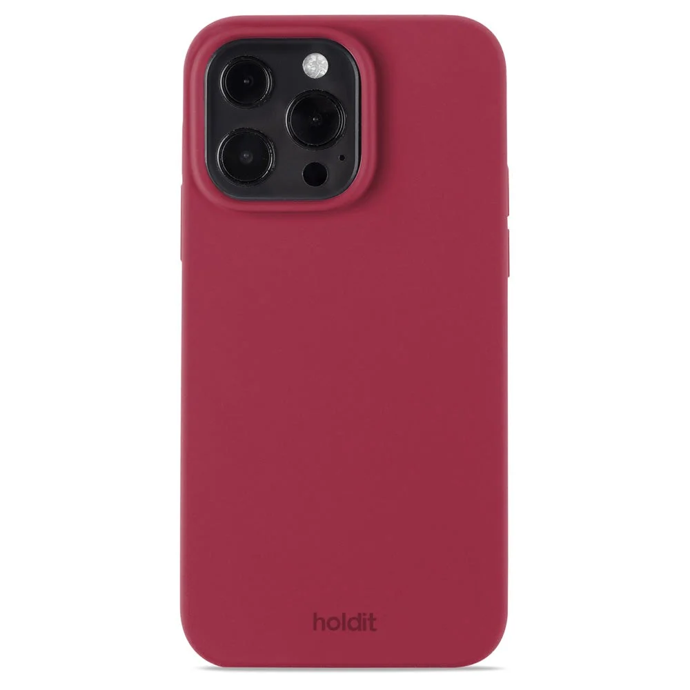 Holdit iPhone 13 Pro Soft Touch Silikon Deksel - Red Velvet v:7460997