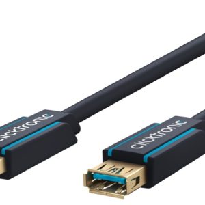 ClickTronic Forlengelseskabel USB-A Premium-kabel | USB A hann USB A hunn | 1,8 m | 5 Gbit/s v:4652161