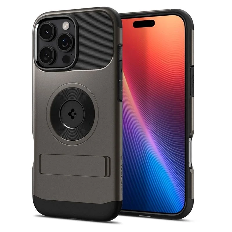 iPhone 16 Pro Max Spigen Slim Armor Deksel m. Kickstand - MagSafe Komp v:8536336