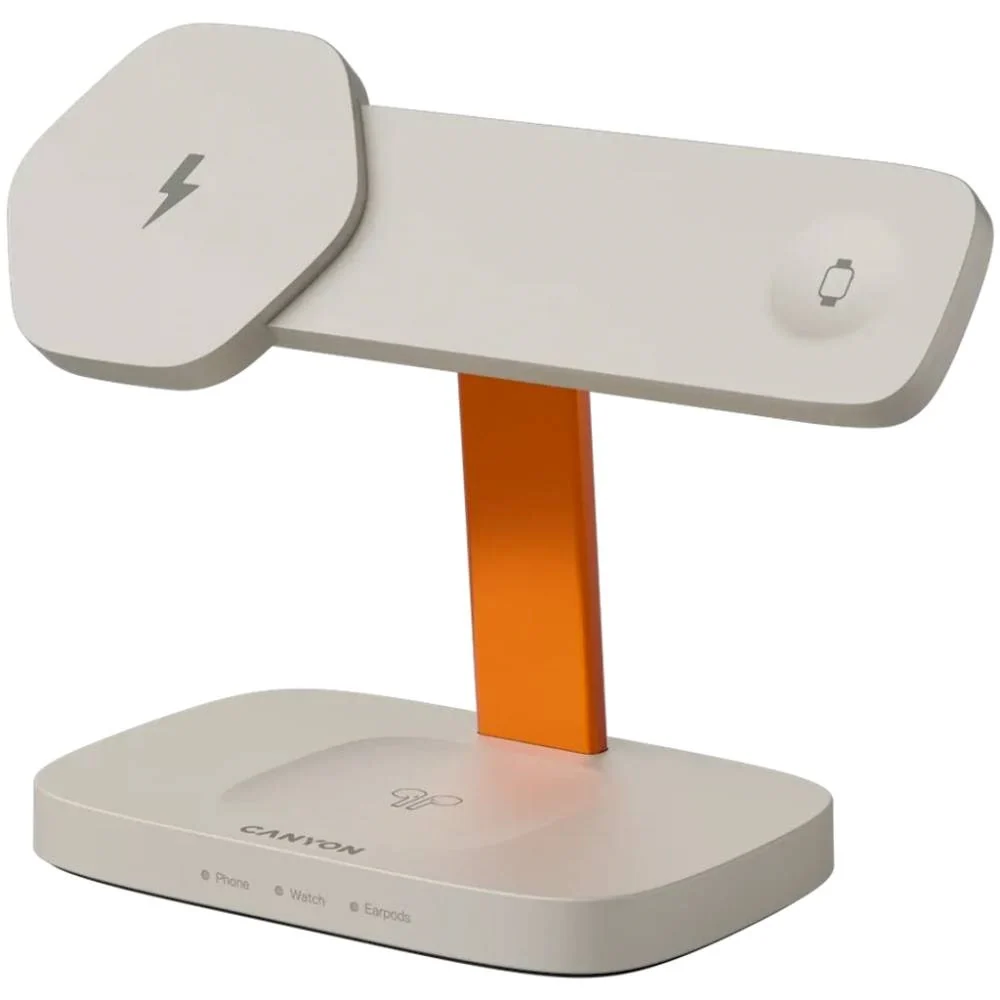 Canyon Hexagon 15W 3-i-1 Trådløs Lader – Qi / MagSafe Kompatibel – Bei v:2650109 Canyon Hexagon 15W 3-i-1 Trådløs Lader – Qi / MagSafe Kompatibel – Bei v:2650109
