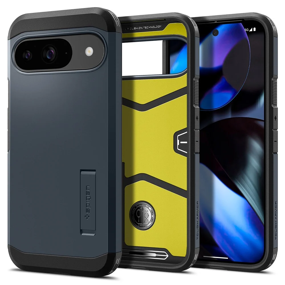 Google Pixel 9 / 9 Pro Spigen Tough Armor Deksel med Kickstand - Grå v:6016159