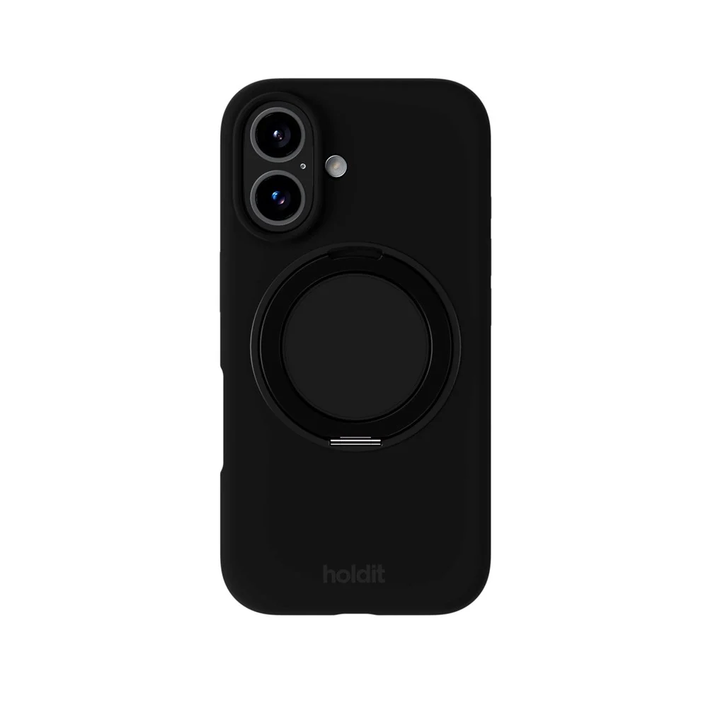 iPhone 16 Holdit Silikone Stand Deksel – Black v:1044681 iPhone 16 Holdit Silikone Stand Deksel – Black v:1044681