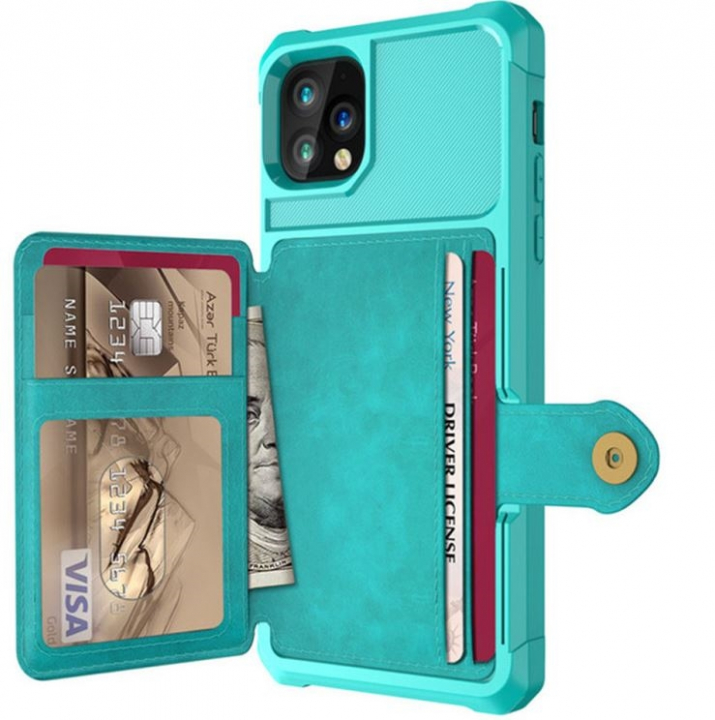 Etui med kortlomme til iPhone 12 Pro Max, Grønn v:9666526