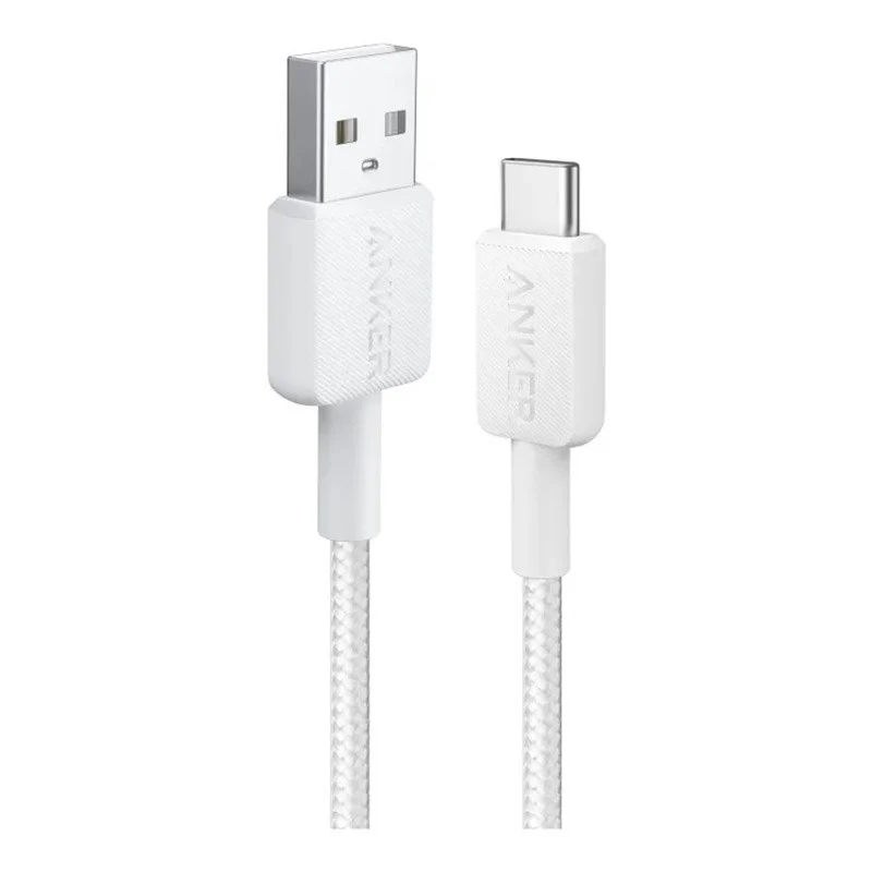 Anker 322 Nylon USB-C Kabel 15W / 1,8m – Hvit v:3821523 Anker 322 Nylon USB-C Kabel 15W / 1,8m – Hvit v:3821523