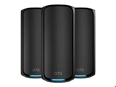 Netgear Orbi 970 Series Quad-band WiFi 7 Mesh 3-Pack, Black Edition Netgear v:5187811