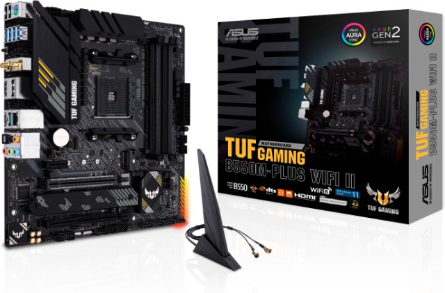 ASUS TUF GAMING B550M-PLUS WIFI II AM4 mikro-ATX-hovedkort v:9514265