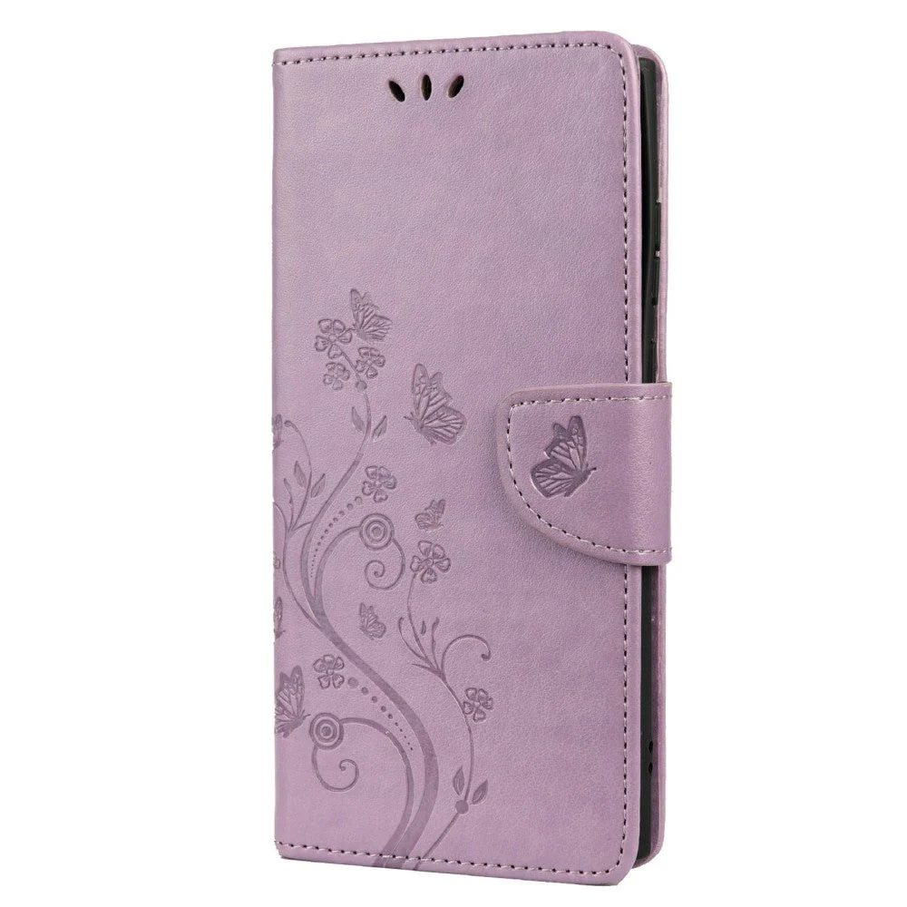 Samsung Galaxy S22 Ultra PU Skinn Flip Deksel med Lommebok Sommerfugle v:5418106