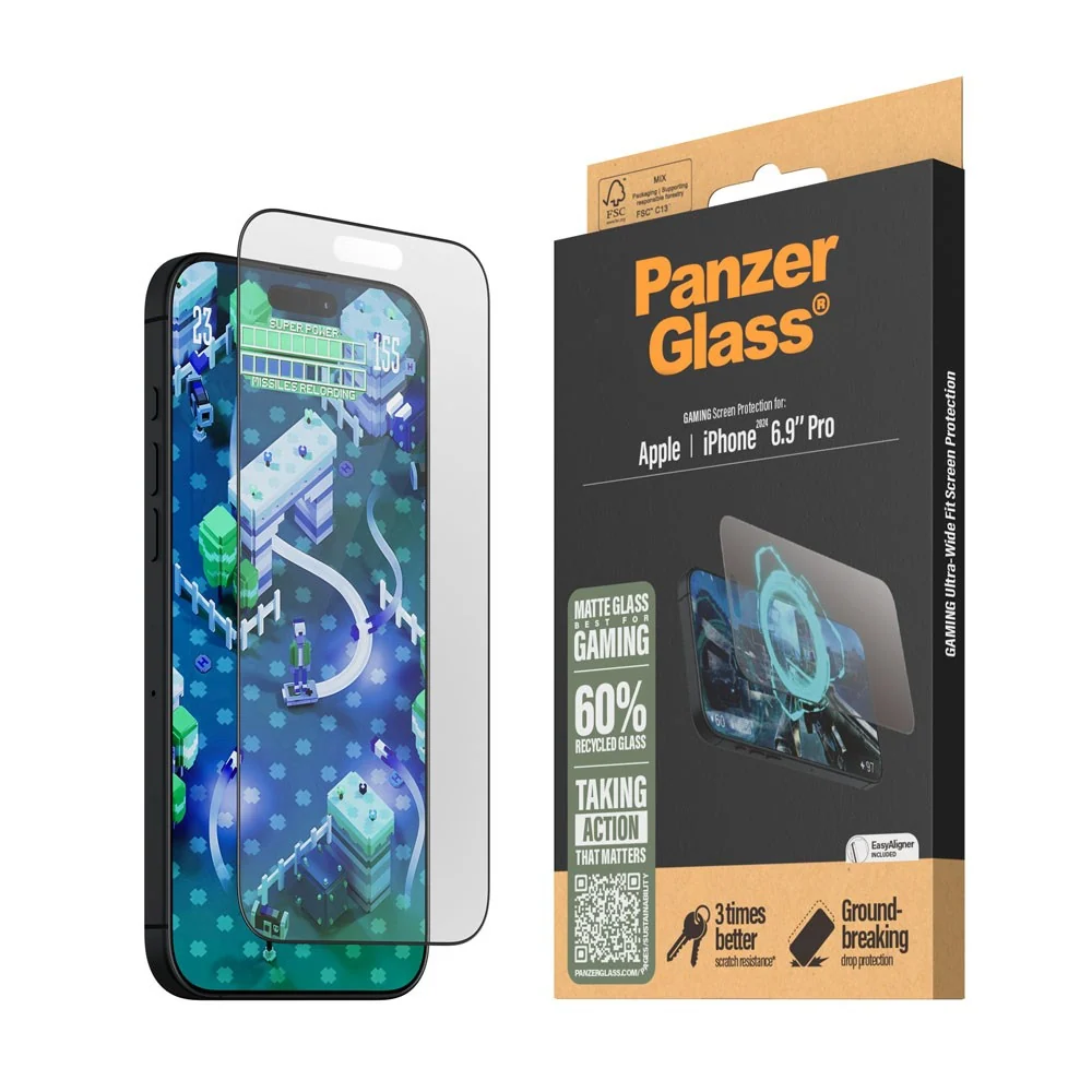 iPhone 16 Pro Max PanzerGlass Ultra Wide Fit Skjermbeskyttelse m. Easy v:6914908