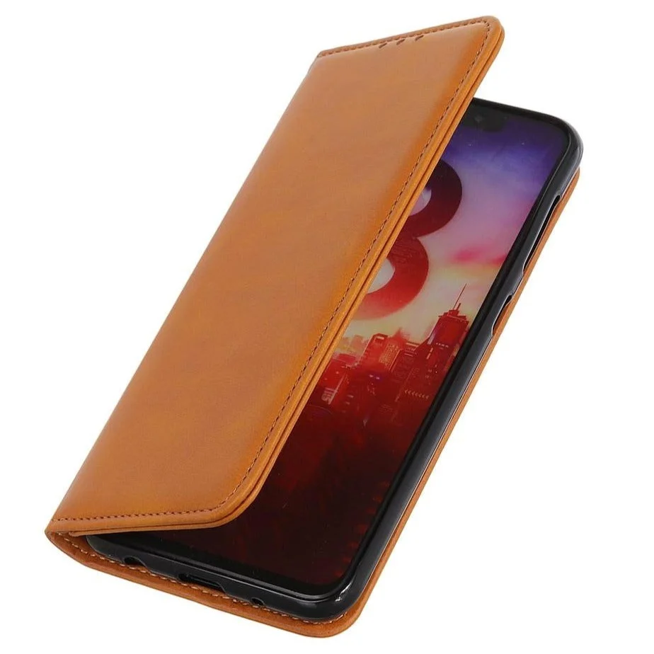 Huawei P Smart (2021) Moderne Skinndeksel med Lommebok - Brun v:4188063