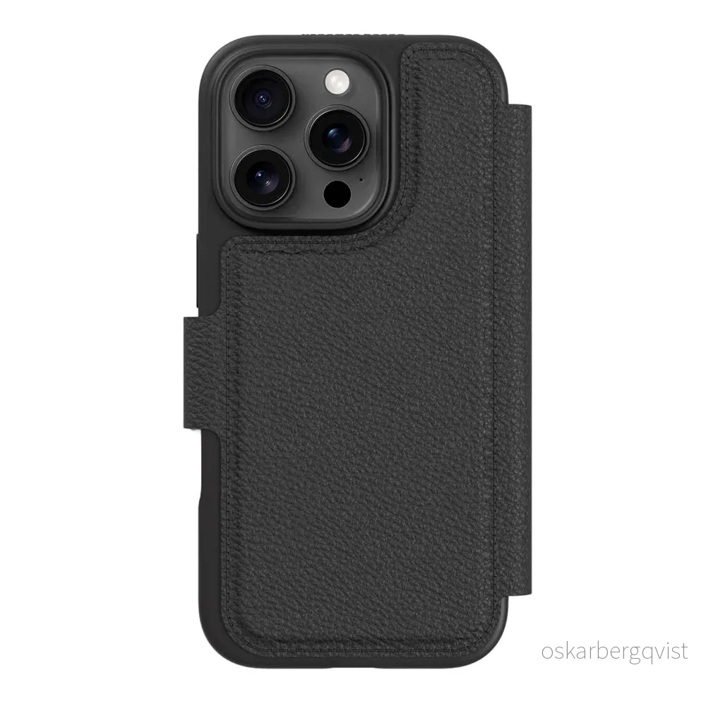 agood company iPhone 16 Pro Max Circular Flip Deksel med Lommebok - Sv v:8131957