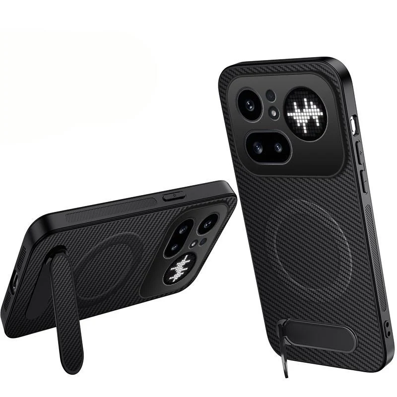 Nothing Phone (4a) Pro EIDERWOOD Hybrid Deksel med Stativ - Svart v:5510254