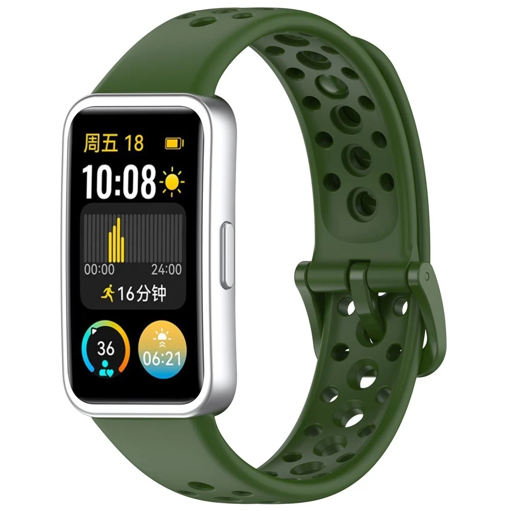 Huawei Band 10 / 9 / 8 EIDERWOOD Silikon Reim – Grønn v:809930