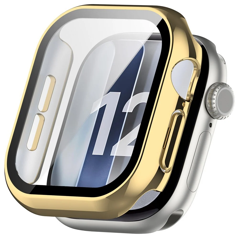Apple Watch Series 12 (42mm) Hardt Plast Deksel med Innebygd Skjermbes v:7096878 Apple Watch Series 12 (42mm) Hardt Plast Deksel med Innebygd Skjermbes v:7096878