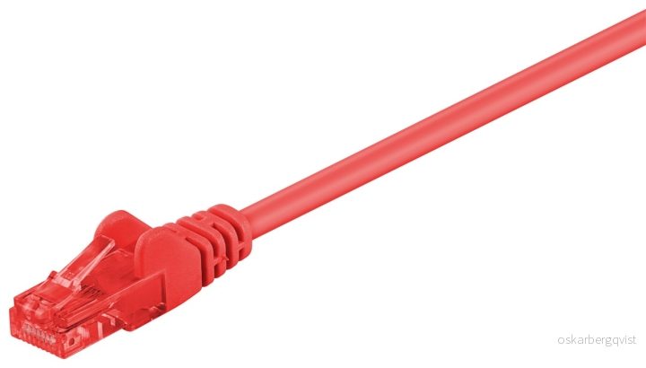 Goobay CAT 6 patchkabel, U/UTP, rød kobberbelagt aluminiumtråd (CCA), 25 m v:2531368